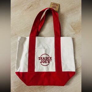 Trader Joe’s Mini Red Canvas Tote Bag